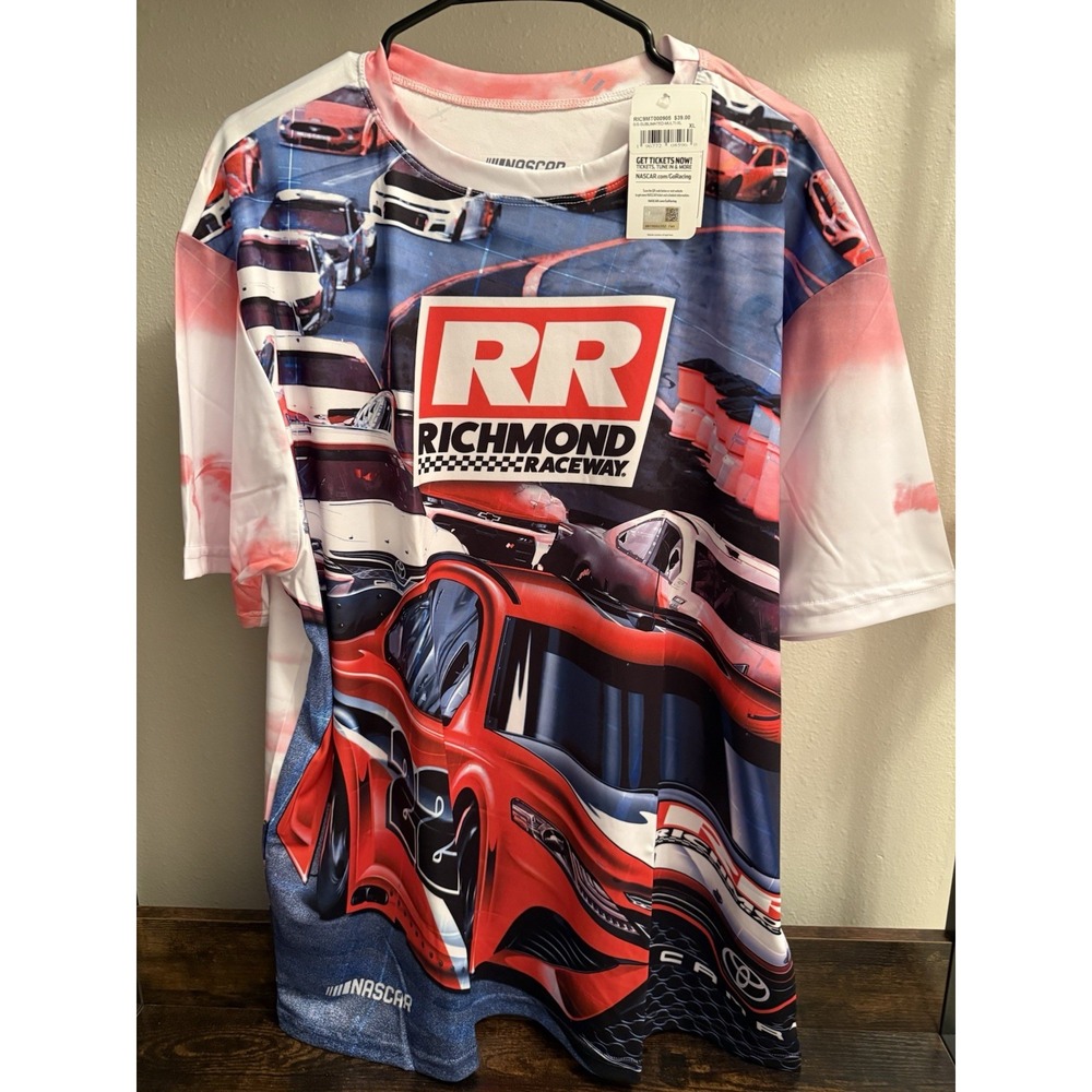 NASCAR Shirt ‎ XL Lightweight Stay Cool Top Short Track SS Race NWT